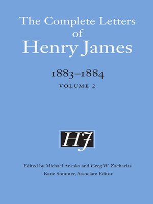 cover image of The Complete Letters of Henry James, 1883–1884